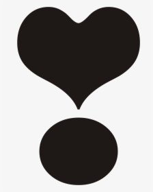 Exclamation Point With Black Heart , Png Download - Heart, Transparent Png, Free Download