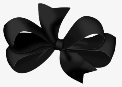 Black Ribbon Free Png Image - Transparent Background Black Bow Clip Art, Png Download, Free Download
