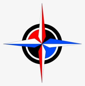 Blue & Red Compass Rose Svg Clip Arts - Compass Rose, HD Png Download, Free Download