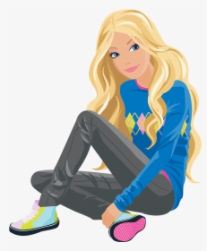 Barbie Png Image - Barbie Drawing With Colouring, Transparent Png, Free Download