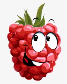 Funny Fruit - Transparent Raspberry Cartoon, HD Png Download, Free Download