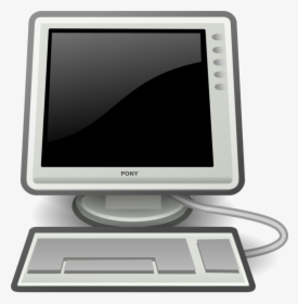 Computer With Black Screen Svg Clip Arts - Computer Clipart Transparent Background, HD Png Download, Free Download