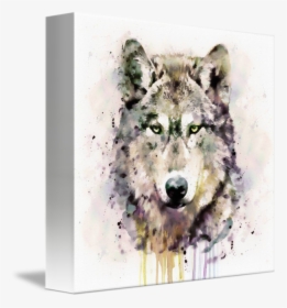 Transparent Wolf Head Png - Watercolor Wolf Art Print, Png Download, Free Download