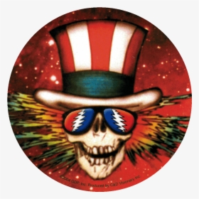 Grateful Dead Uncle Sam Head - Grateful Dead Skull Top Hat, HD Png Download, Free Download
