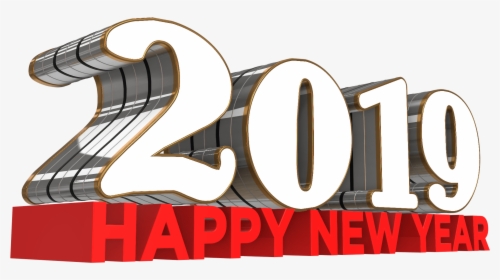 Happy New Year 2019 Free 3d Png - Illustration, Transparent Png, Free Download