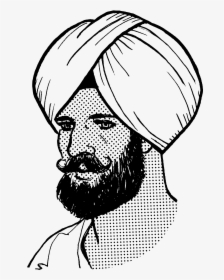 Sikh Turban Png Transparent Sikh Turban Images - Turban Black And White, Png Download, Free Download