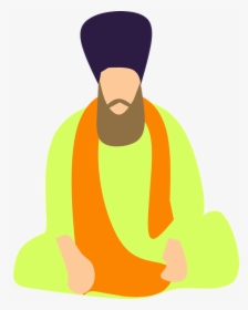 Indian, Sikh, Turban, Old, Sitting - Sikh Png, Transparent Png, Free Download