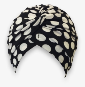 Black And White Spot Shower Turban - Beanie, HD Png Download, Free Download