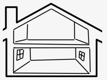 White House Clipart House Number - Black And White Inside House Clipart, HD Png Download, Free Download