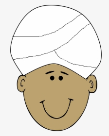 Line Art,head,area - Indian Man Face Clipart, HD Png Download, Free Download