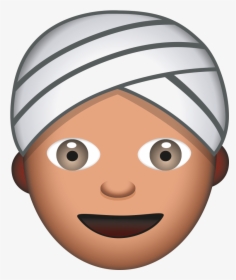 Man With Turban - Emoji Arabe Png, Transparent Png, Free Download