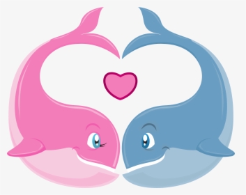 Valentine"s Day Clipart Valentine Couple - Whales Couple, HD Png Download, Free Download