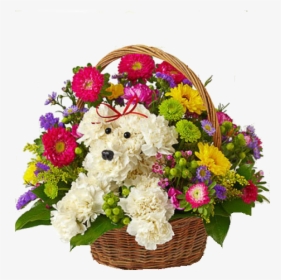 Flower,bouquet,cut Flowers,floristry,flower Design,basket,artificial - Dog Bouquet, HD Png Download, Free Download