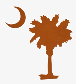 Sabal Palm Flag Of South Carolina Crescent Palm Trees - Thin Blue Line South Carolina, HD Png Download, Free Download