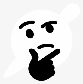 Transparent Eye Roll Emoji Png - Think Emoji Black And White, Png Download, Free Download