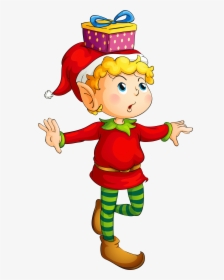 Gnome Clipart Christmas - Boy Christmas Elf Clipart, HD Png Download, Free Download