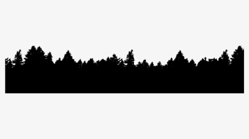 Transparent Forest Trees Clipart Black And White - Forest Silhouette Png, Png Download, Free Download