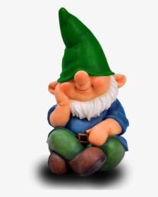 Garden Gnomes Sitting Down, HD Png Download, Free Download