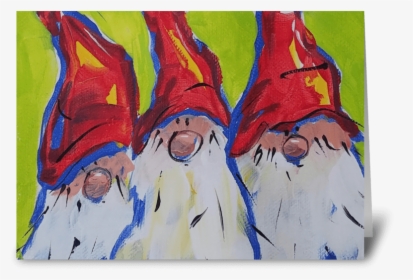 Gnomes Greeting Card - Painting, HD Png Download, Free Download
