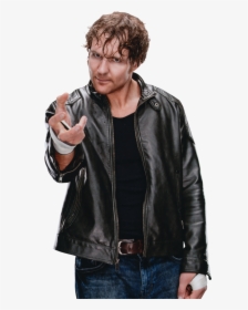 Dean Ambrose Wearing Black Jacket 1-awl135 - Dean Ambrose Wwe World Heavyweight Champion 2015, HD Png Download, Free Download