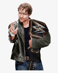 Dean Ambrose Leather With Belt - Dean Ambrose Wwe World Heavyweight Champion 2015, HD Png Download, Free Download