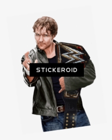 Dean Ambrose Leather With Belt - Dean Ambrose Wwe World Heavyweight Champion 2015, HD Png Download, Free Download