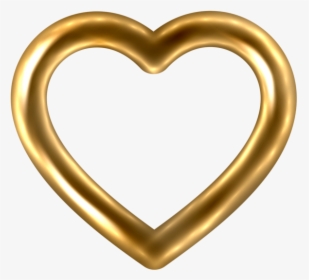 Heart Png - Transparent Background Golden Heart Png, Png Download, Free Download