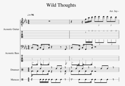 Wild Thoughts Guitar Tab, HD Png Download, Free Download