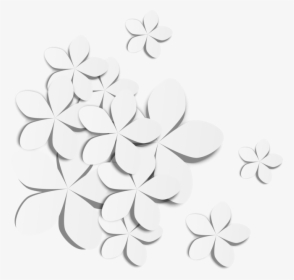 Transparent Paper Flowers Png - White Flowers Vector Png, Png Download, Free Download