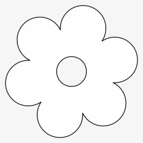 Flower Black And White Simple - Flower Clipart Black And White, HD Png Download, Free Download