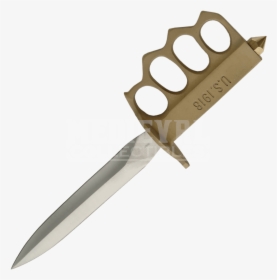 Wwi Knuckle Duster Trench Zs Bs By - Trench Knife With Brass Knuckles Logo, HD Png Download, Free Download