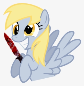 Bloody Knife, Derpy Hooves, Female, Knife, Mare, Pegasus, - Bloody Knife, HD Png Download, Free Download