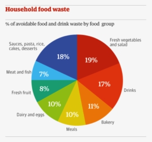 This Is Because Fuel Is Wasted For The Food Along With - Pie Charts Of Food, HD Png Download, Free Download
