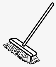 Broom Dustpan Clip Art - Broom Clipart Black And White, HD Png Download, Free Download