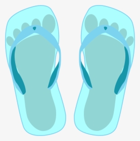 Thong Light Blue With Footprint Png Images - Tsinelas Clip Art, Transparent Png, Free Download