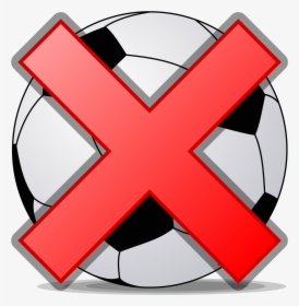 Cross Out Png - Soccer Ball Crossed Out, Transparent Png, Free Download
