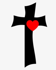 From The Cross With Love Clip Arts - Cross With Heart Clipart, HD Png Download, Free Download