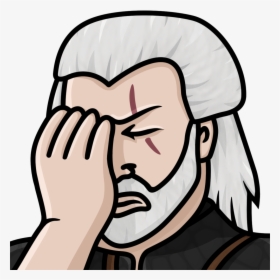 Transparent Facepalm Png - Geralt Emote Png, Png Download, Free Download