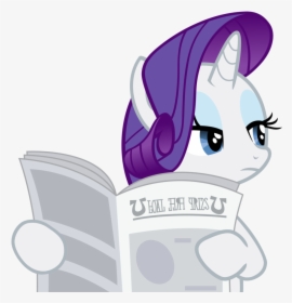 Rarity Newspaper - Rarity My Little Pony Gif, HD Png Download, Free Download