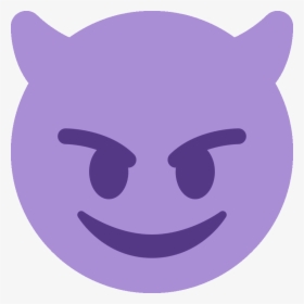 Evil Smile Png Bad Devil Emoji Emoticon Source - Devil Emoji, Transparent Png, Free Download