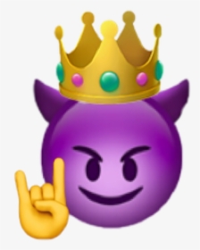 Transparent Crown Emoji Png - Transparent Background Devil Emoji Png, Png Download, Free Download