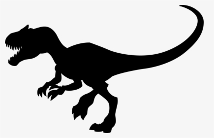 Velociraptor Clip Art Tyrannosaurus Silhouette Character - Silhouette Velociraptor Clipart, HD Png Download, Free Download