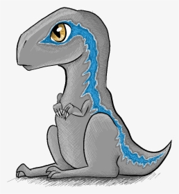 Transparent Velociraptor Png - Blue Raptor Drawing Easy, Png Download, Free Download