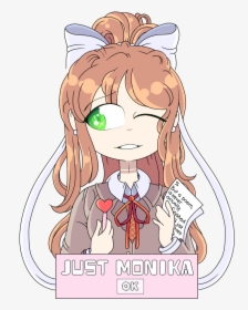 Ddlc Monika Sticker - Cartoon, HD Png Download, Free Download