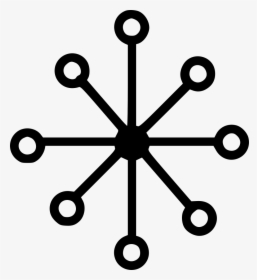 Snow Flake - Digital Network Icon Png, Transparent Png, Free Download