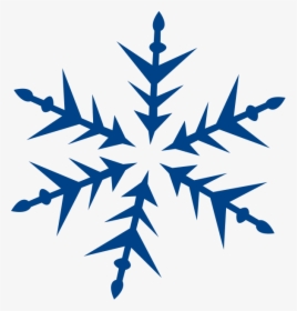 Snowflake Large Blue Spike Weather Snow - Blue Snowflake Clipart Png, Transparent Png, Free Download