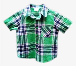 Boys Green Check Shirt - Plaid, HD Png Download, Free Download