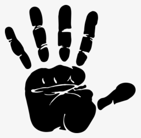 Hand Print, Hands, Fingers, Human, Silhouette, Svg - Handprint Silhouette Png, Transparent Png, Free Download