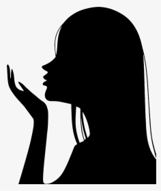 Female Girl Human Free Picture - Girl Blowing A Kiss Silhouette, HD Png Download, Free Download