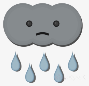 Sad Rain Cloud Png , Transparent Cartoons - Sad Cloud Clipart, Png Download, Free Download